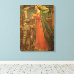 Tristan and Isolde by John William Waterhouse Canvas Print