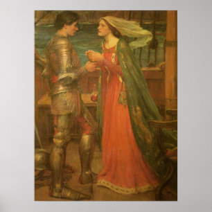 Tristan and Isolde by John William Waterhouse Poster