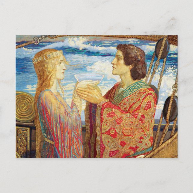 Tristan and Isolde, c. 1912 by John Duncan Postcard (Front)