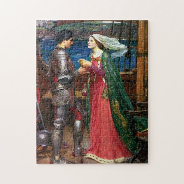 Tristan and Isolde, c. 1916 by John Waterhouse Jigsaw Puzzle (Vertical)