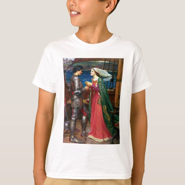 Tristan and Isolde, c. 1916 by John Waterhouse T-Shirt (Front)