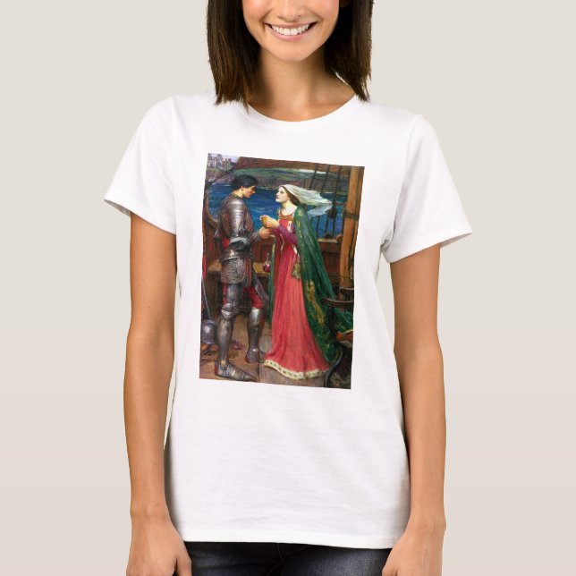 Tristan and Isolde, c. 1916 by John Waterhouse T-Shirt (Front)