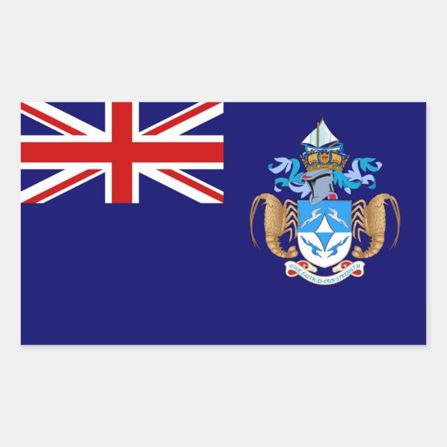 Tristan de Cunha Flag. Britain, British Overseas Sticker (Front)