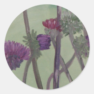 "Tristan's Thistles" Classic Round Sticker