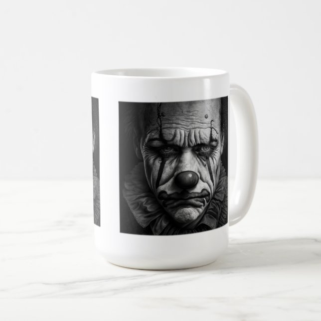 Triste Mug Classique Clown, 15 oz (Devant droit)