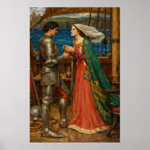 Tristran and Isolde by John William Waterhouse Poster