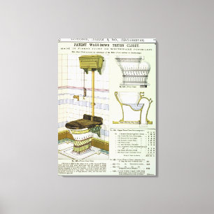 Triton Closet from a catalogue of sanitary wares p Canvas Print