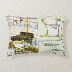 Triton Closet from a catalogue of sanitary wares p Decorative Pillow