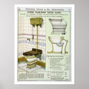 Triton Closet from a catalogue of sanitary wares p Poster
