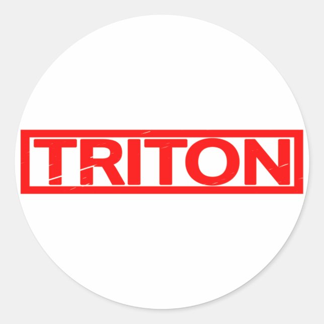 Triton Stamp Classic Round Sticker (Front)