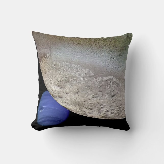 Triton with Neptune Throw Pillow (Front)