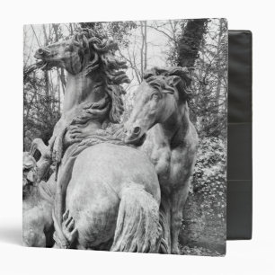 Tritons grooming two horses of the sun binder