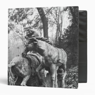 Tritons grooming two horses of the sun in binder