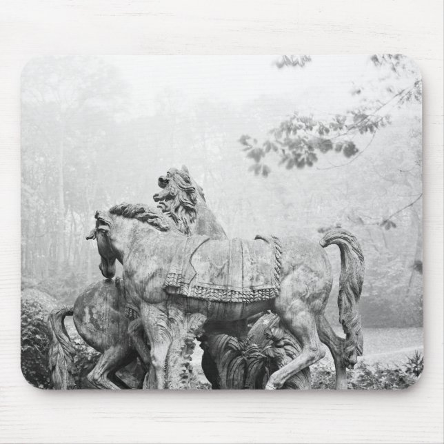 Tritons grooming two horses of the sun mouse pad (Front)