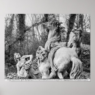 Tritons grooming two horses of the sun poster