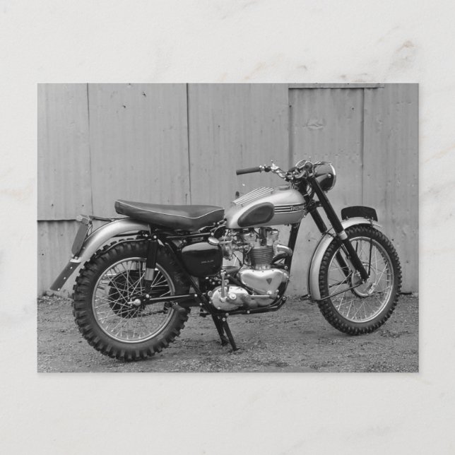 Triumph MC motorcycle vintage photo Postcard (Front)