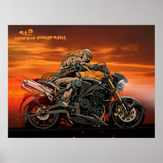 Triumph Motorcycle Triple impression 26x20'