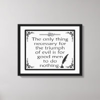 Triumph of Evil Burke Quote