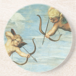 Triumph of Galatea Angels detail by Raphael Sanzio Coaster