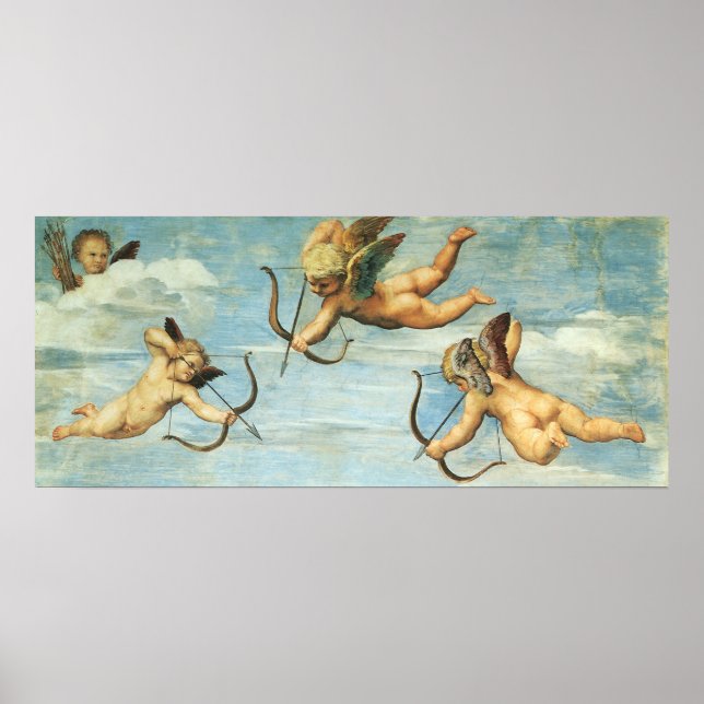 Triumph of Galatea Angels detail by Raphael Sanzio Poster (Front)