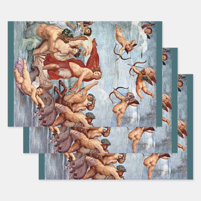Triumph of Galatea by Raphael Sanzio Wrapping Paper Sheet (Set)