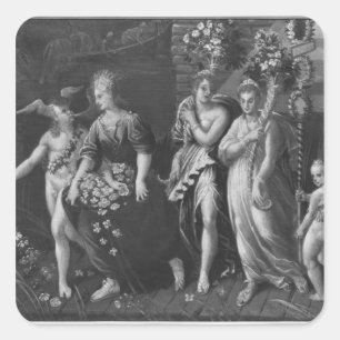 Triumph of Spring Square Sticker