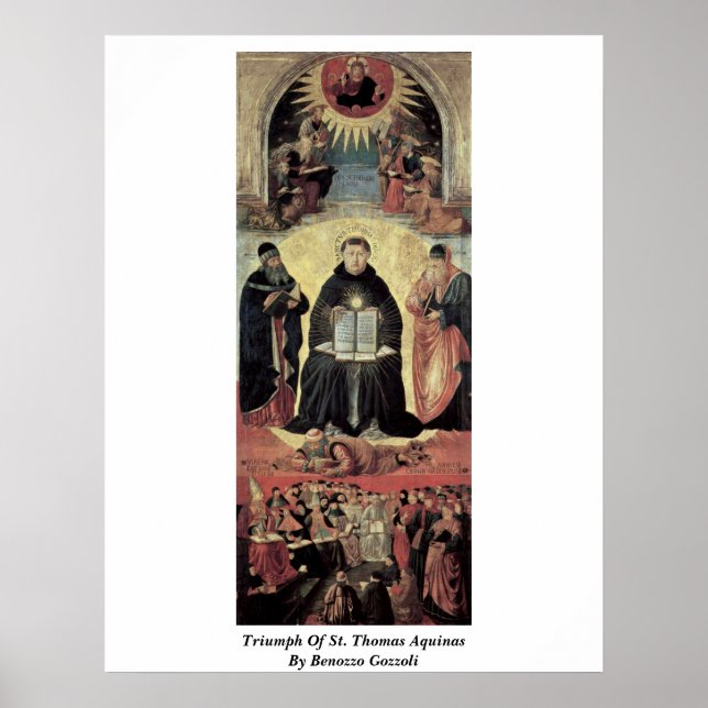 Triumph Of St. Thomas Aquinas By Benozzo Gozzoli Poster (Front)