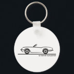 Triumph Spitfire Keychain<br><div class="desc">For the classic Triumph Spitfire enthusiast. Images of the  Spitfire on diverse products such as tees,  t shirts,  apparel,  clothing,  invitations and gifts. Illustration by Frank Schuster</div>