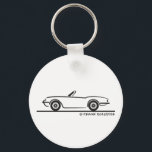 Triumph Spitfire Keychain<br><div class="desc">For the classic Triumph Spitfire enthusiast. Images of the  Spitfire on diverse products such as tees,  t shirts,  apparel,  clothing,  invitations and gifts. Illustration by Frank Schuster</div>