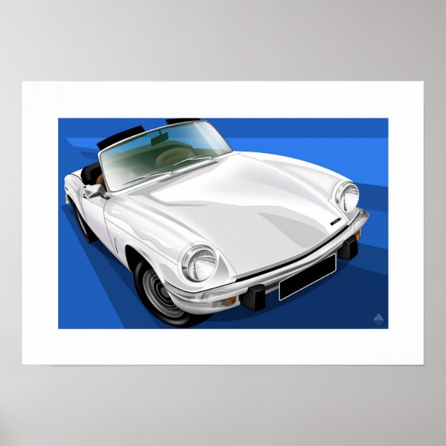 Triumph Spitfire Poster Illustration (Front)