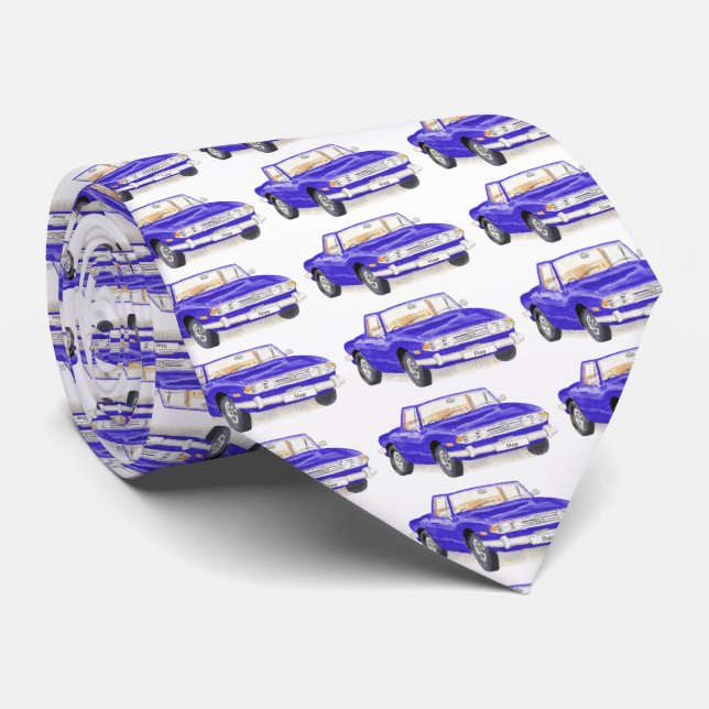 Triumph Stag Men's tie, blue Tie (Rolled)