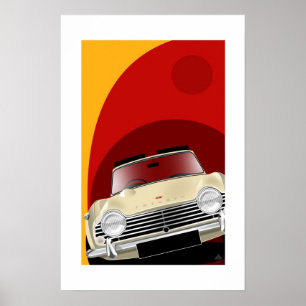Triumph TR4A Poster Illustration