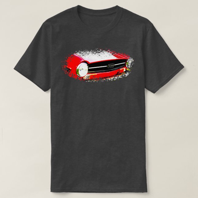 Triumph TR6 1970s British classic elements without T-Shirt (Design Front)