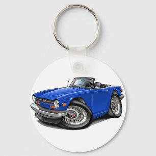 Triumph TR6 Blue Car Keychain