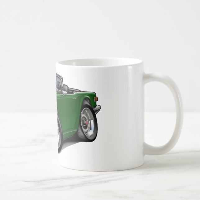 Triumph TR6 Green Car Coffee Mug (Right)