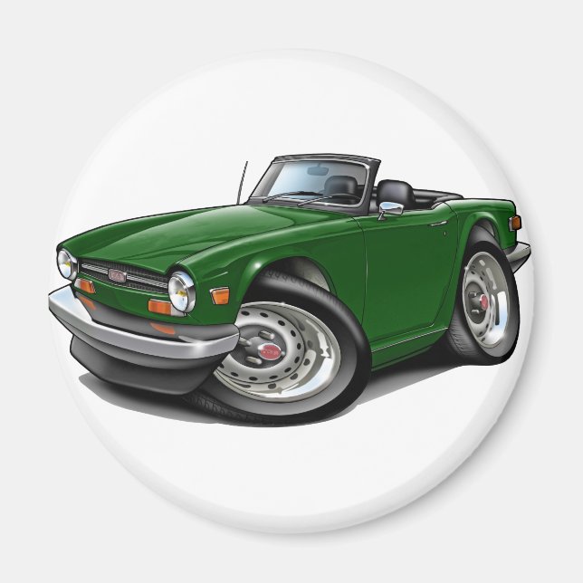 Triumph TR6 Green Car Magnet (Front)