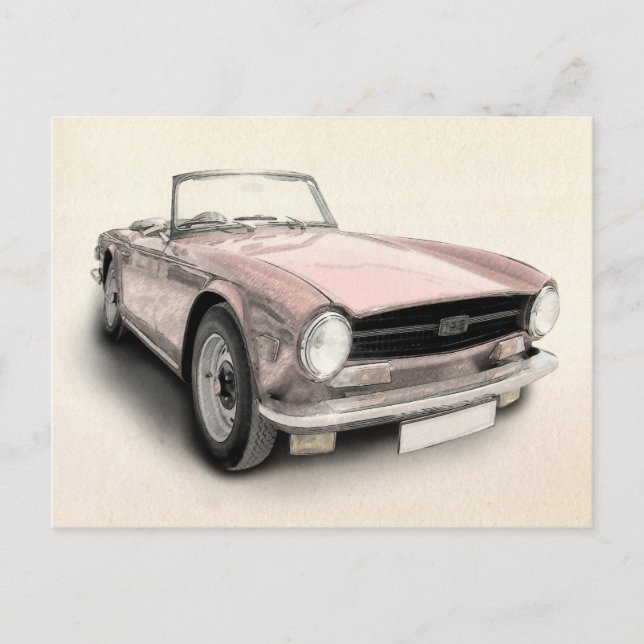Triumph TR6 Postcard (Front)