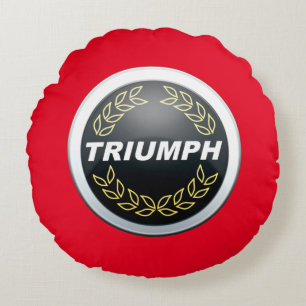 Triumph TR7 Badge Design Round Pillow