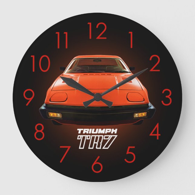 Triumph TR7 - Red Large Clock (Front)