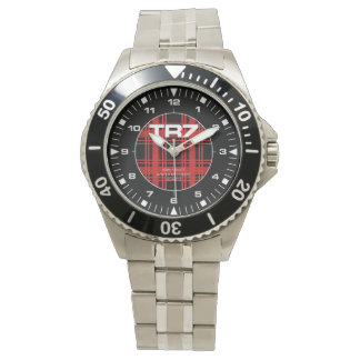 Triumph TR7 - Red Tartan Detail - Divers Watch