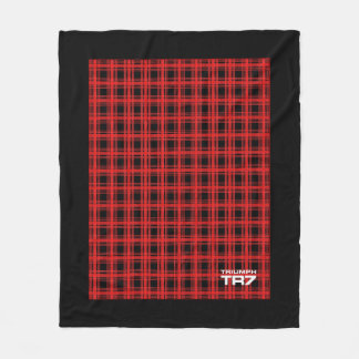 Triumph TR7 - Red Tartan / Plaid  Fleece Blanket