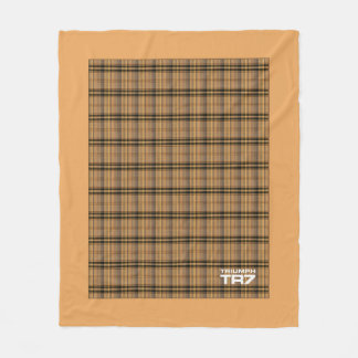 Triumph TR7 - Tan Tartan / Plaid Fleece Blanket