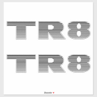 Triumph TR8 Logo Pair - Black