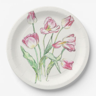 Triumph Tulips Paper Plate