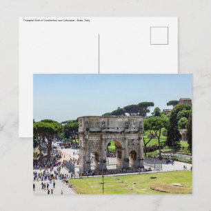 Triumphal Arch of Constantine - Rome, Italy Postcard