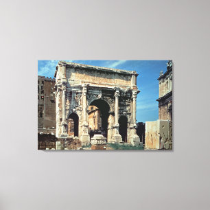 Triumphal Arch of Septimius Severus, dedicated in Canvas Print