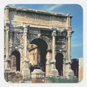 Triumphal Arch of Septimius Severus, dedicated in Square Sticker