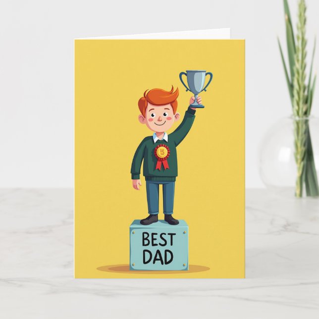 Triumphant Fathers Day Award Card (Front)