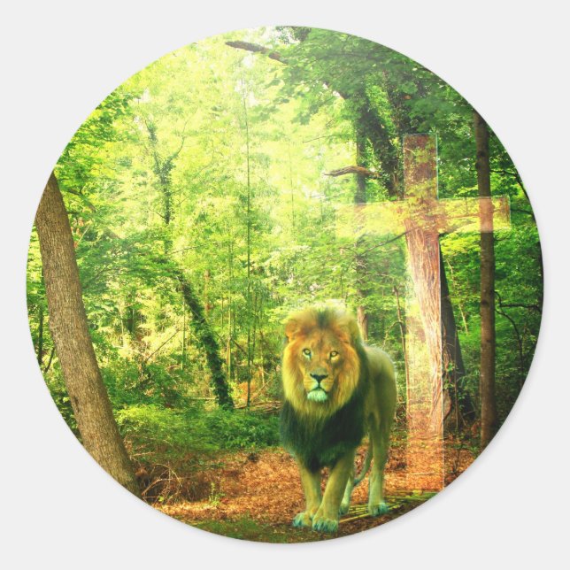 Triumphant King Classic Round Sticker (Front)