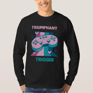 Triumphant Trigger Retro Funny Gamer Designs Prese T-Shirt